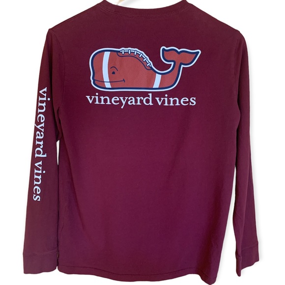 Vineyard Vines Boys' Football Whale Long-Sleeve Pocket Tee - Picture 2 of 8
